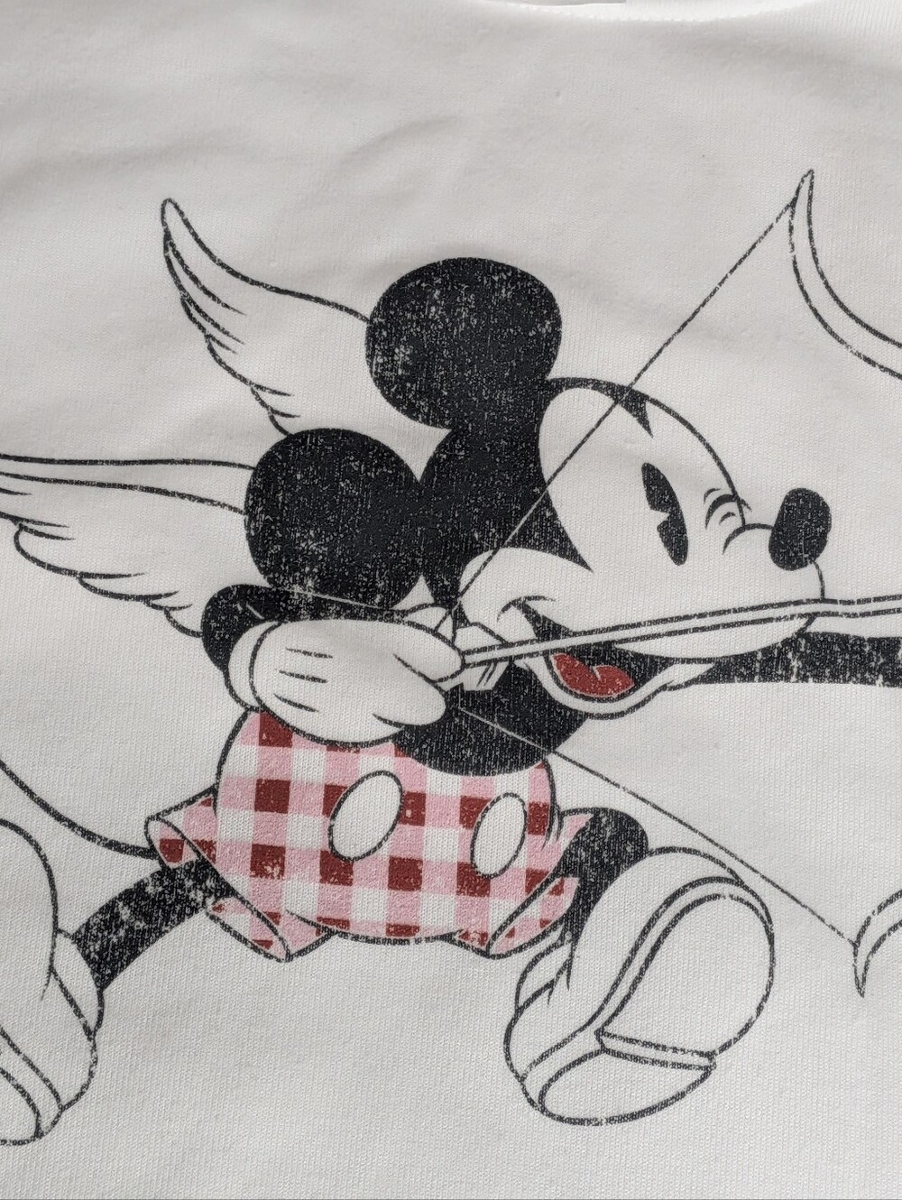 Walt Disney World Women's MICKEY MOUSE Valentine Pullover Sweatshirt White XXL - Picture 7 of 11